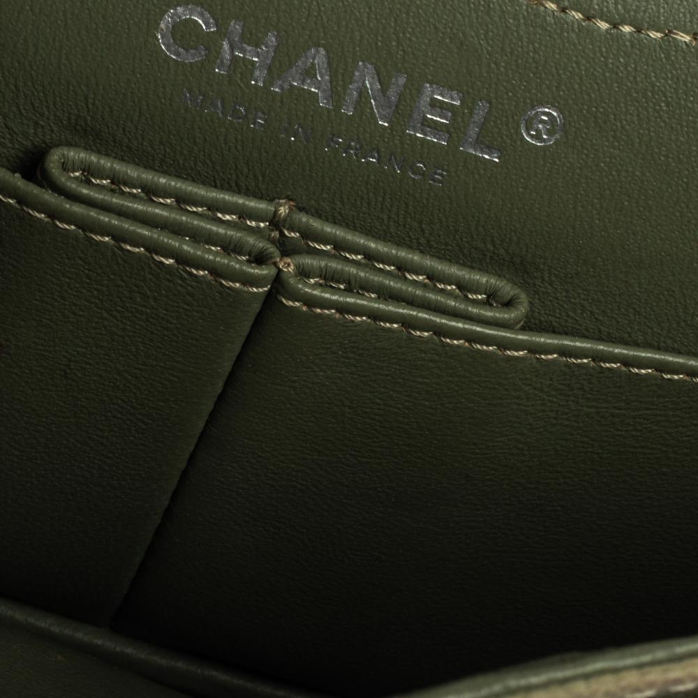 Chanel Green Caviar Leather Reissue 225 Double Flap Bag 1