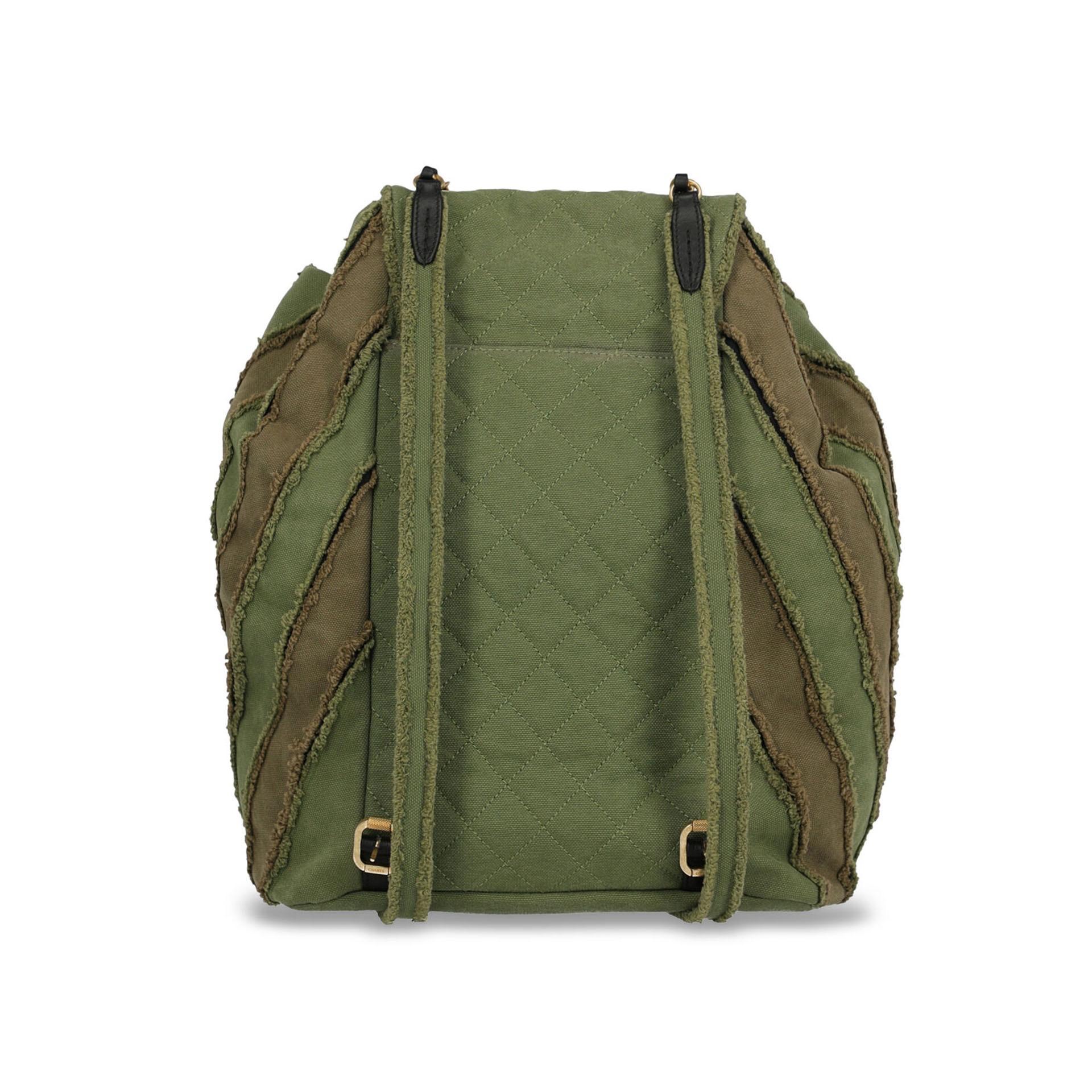 chanel green backpack