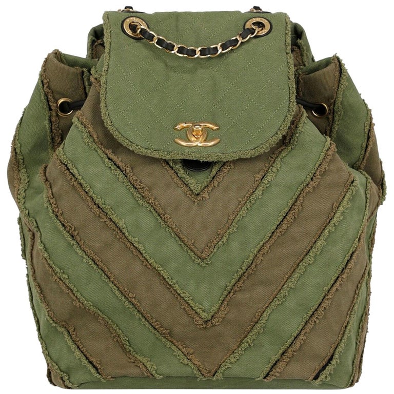 Chanel Travel Ligne Backpack - Green Backpacks, Handbags - CHA884700