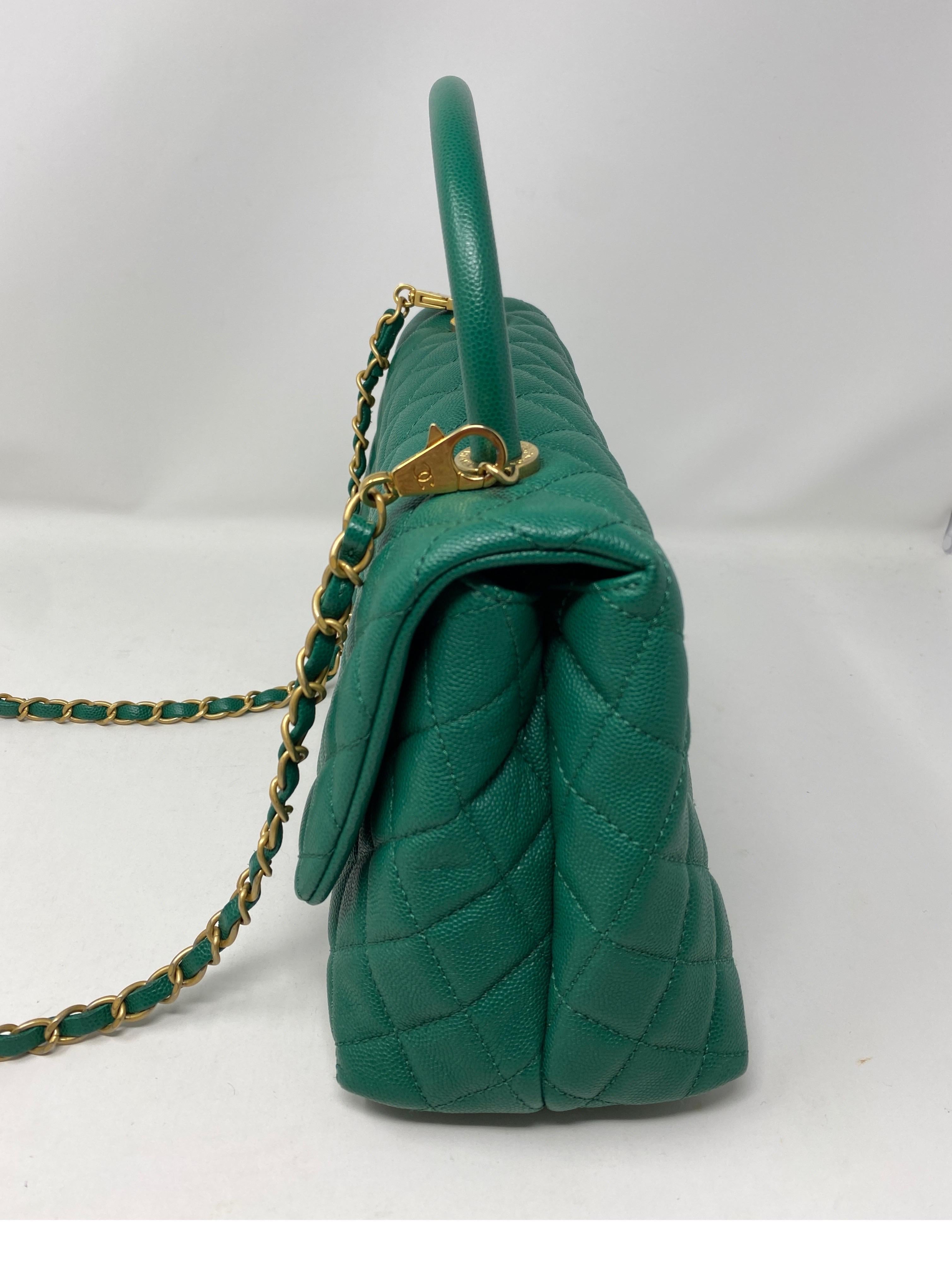 Chanel Grün Coco Henkeltasche 7