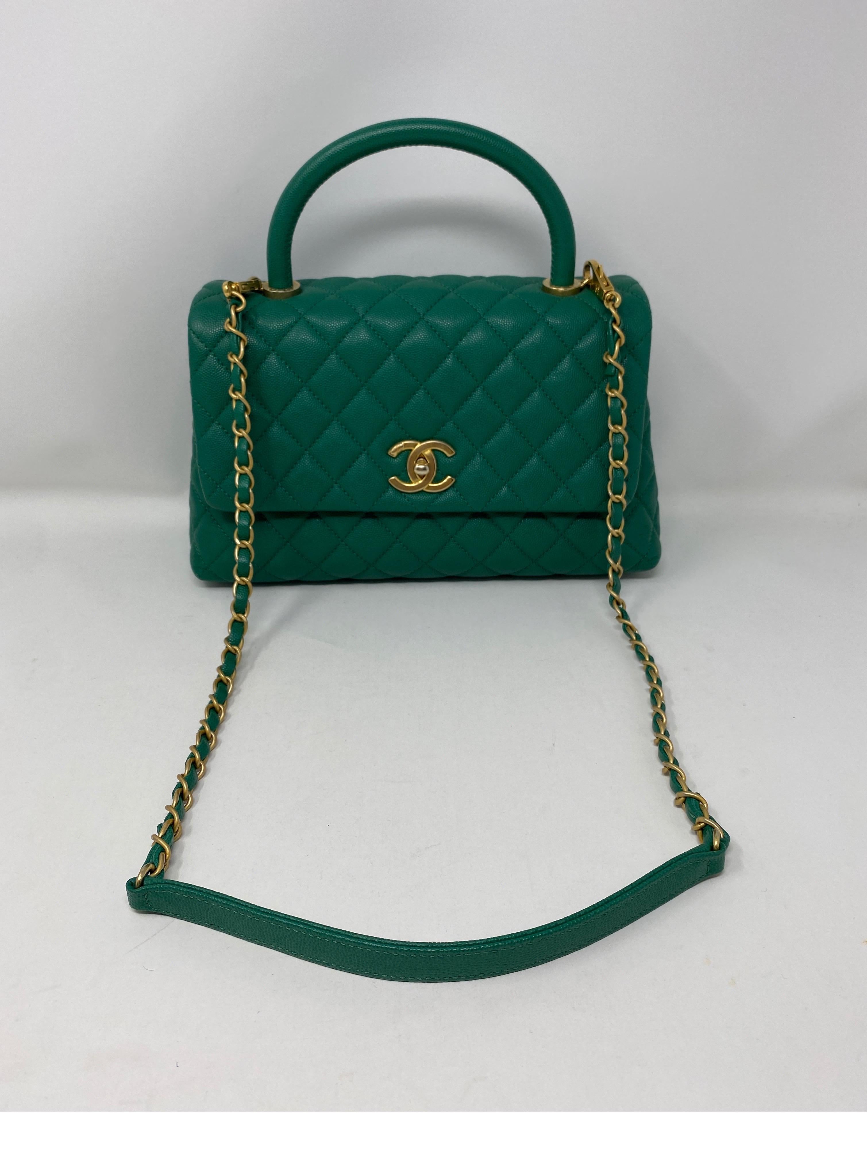 Chanel Grün Coco Henkeltasche 9
