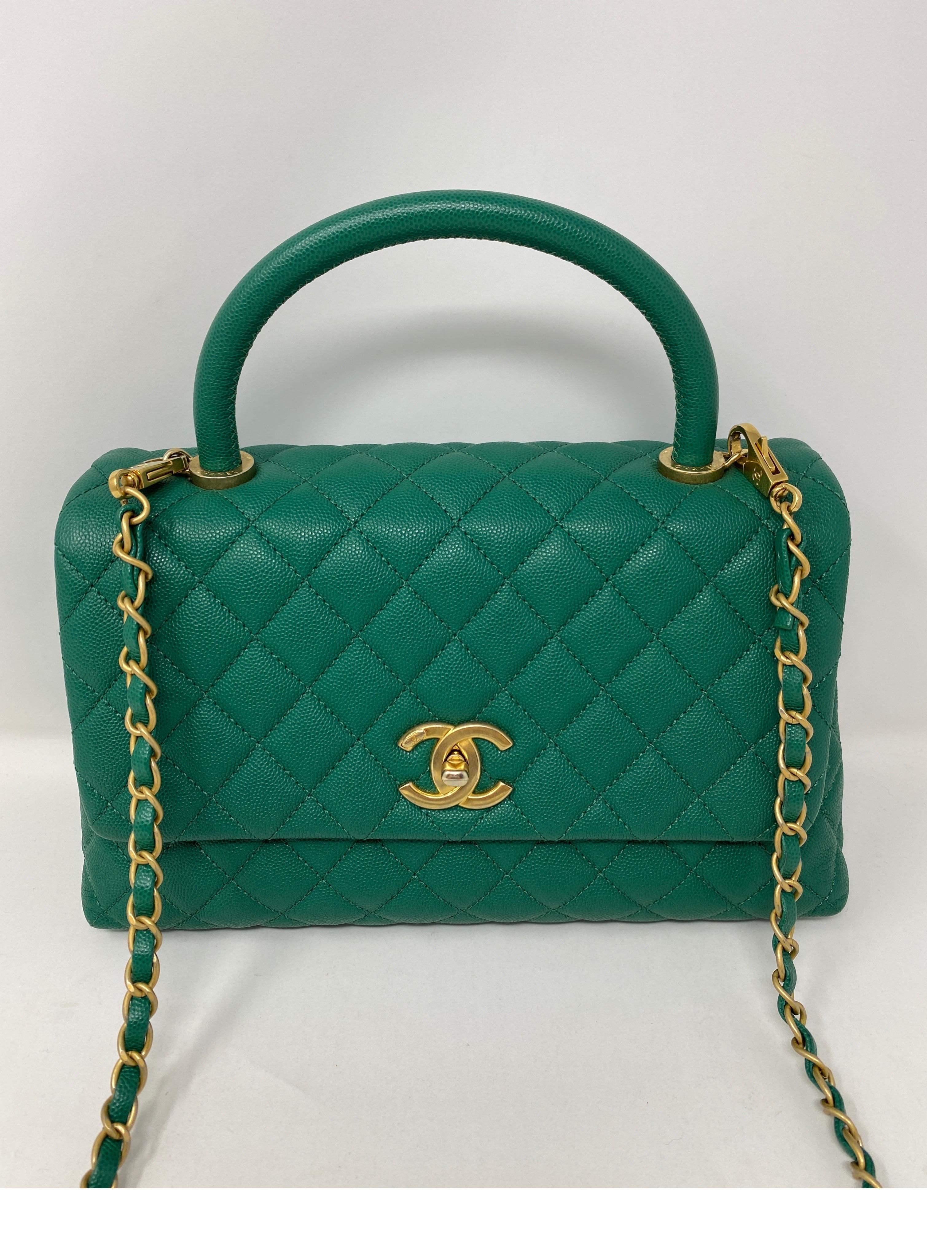 Chanel Grün Coco Henkeltasche 10