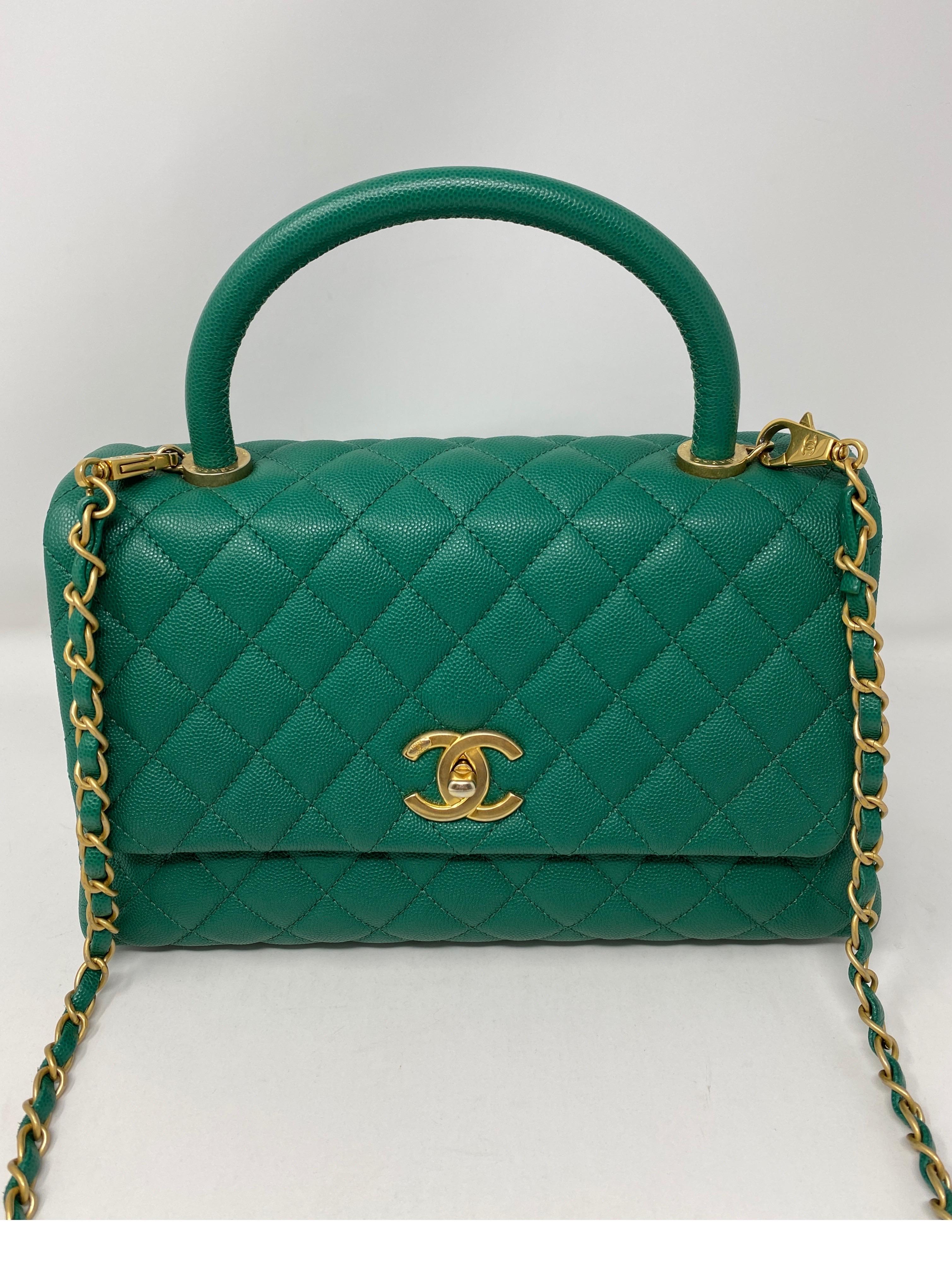 Chanel Grün Coco Henkeltasche für Damen oder Herren