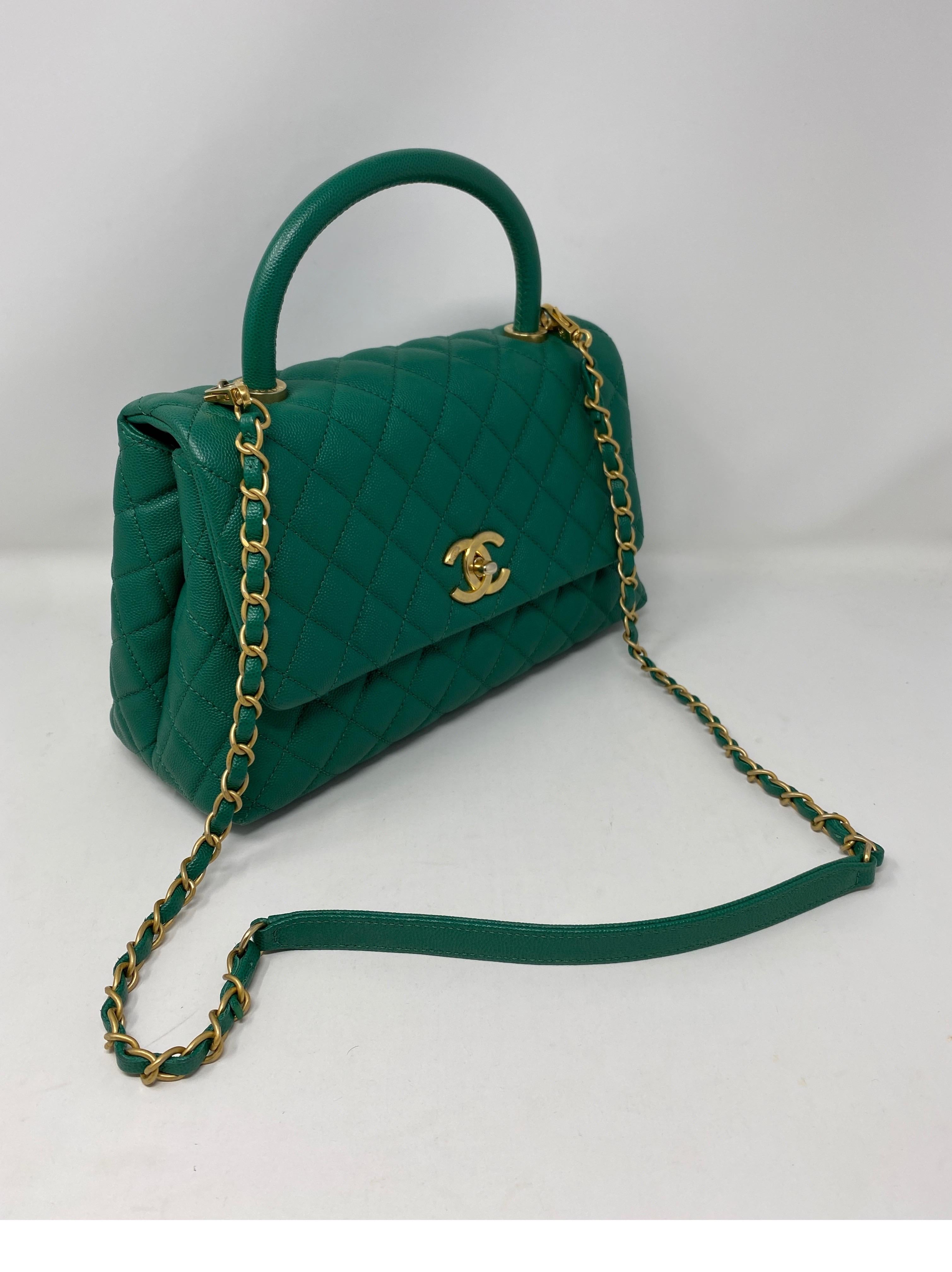 Chanel Grün Coco Henkeltasche 1