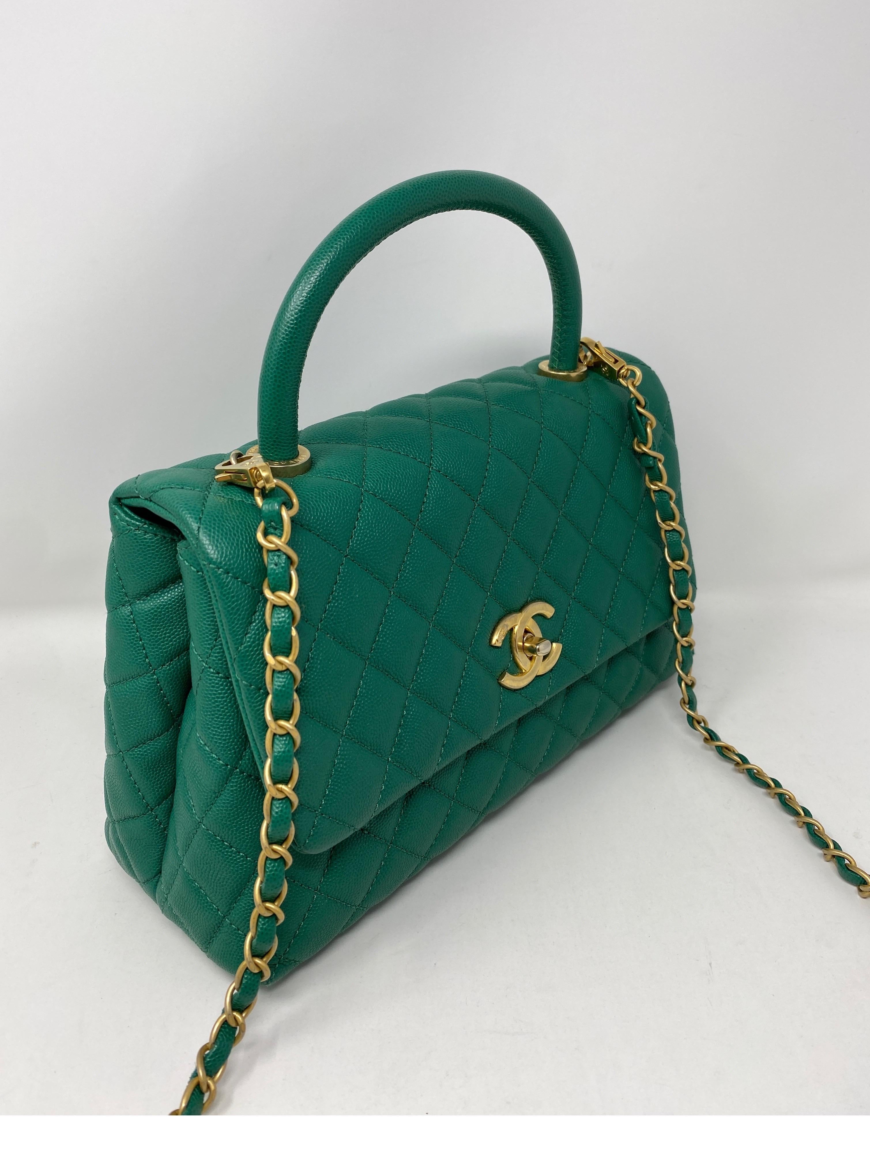 Chanel Grün Coco Henkeltasche 2