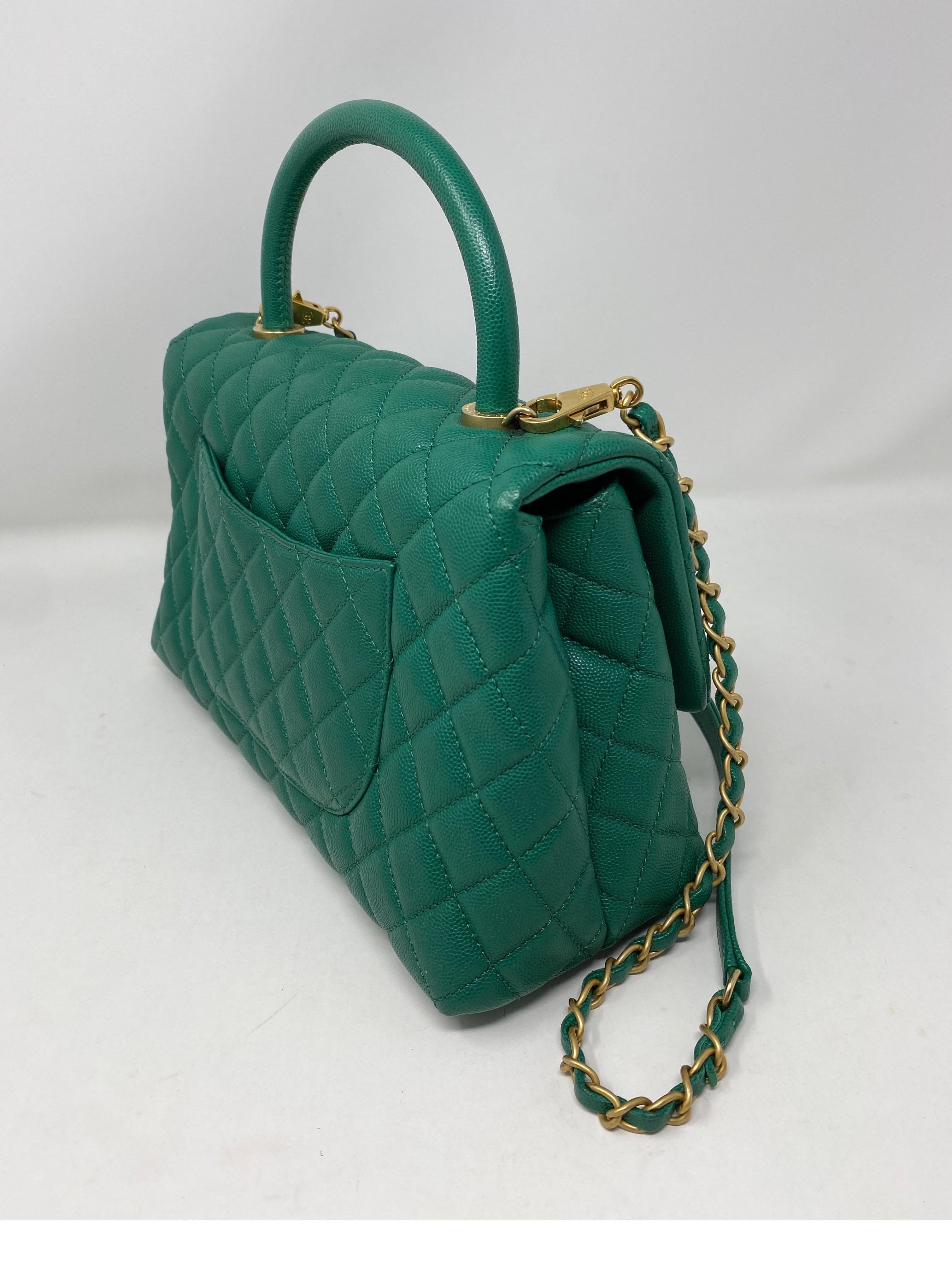 Chanel Grün Coco Henkeltasche 4