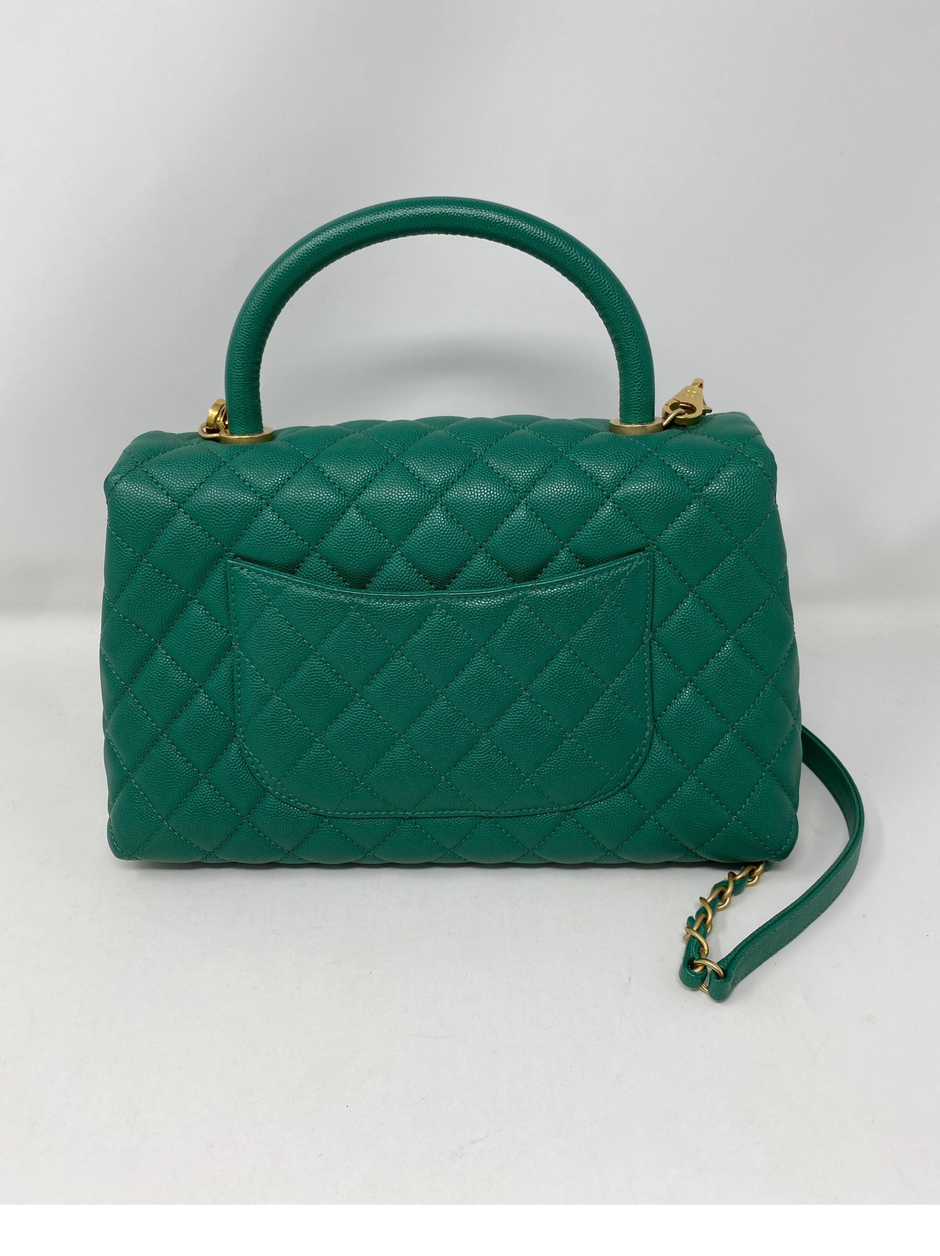 Chanel Grün Coco Henkeltasche 5
