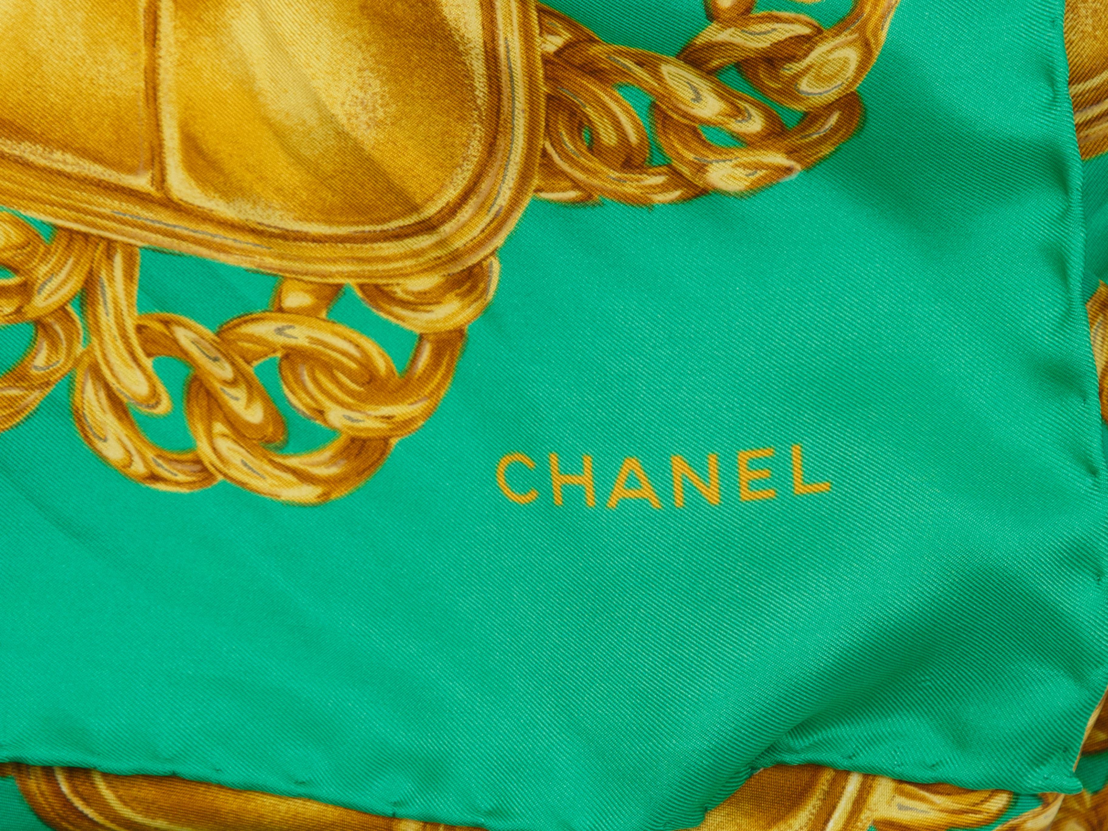 chanel green scarf