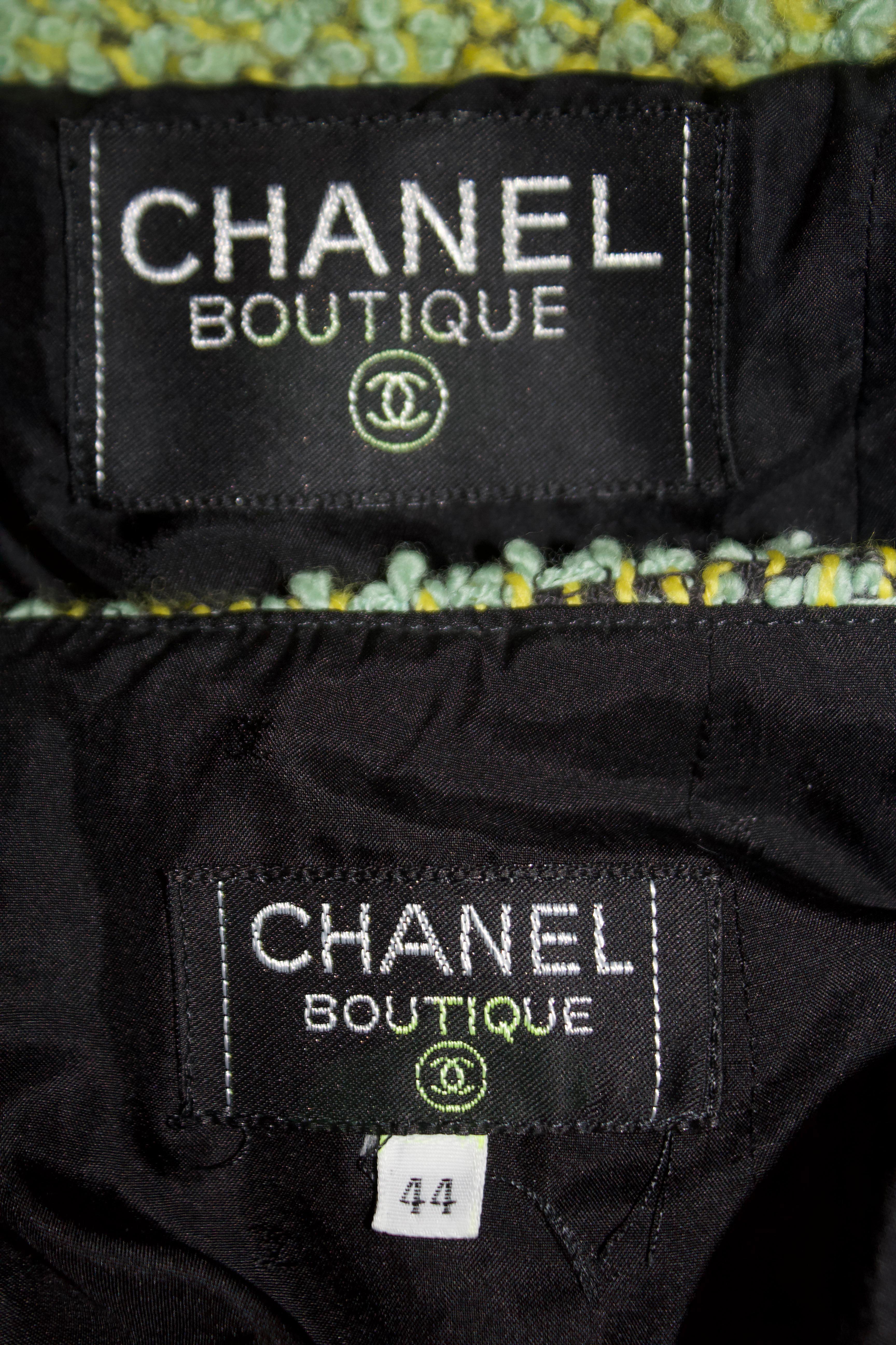 Chanel Green Jacket/Skirt Suit F/W 1994 8