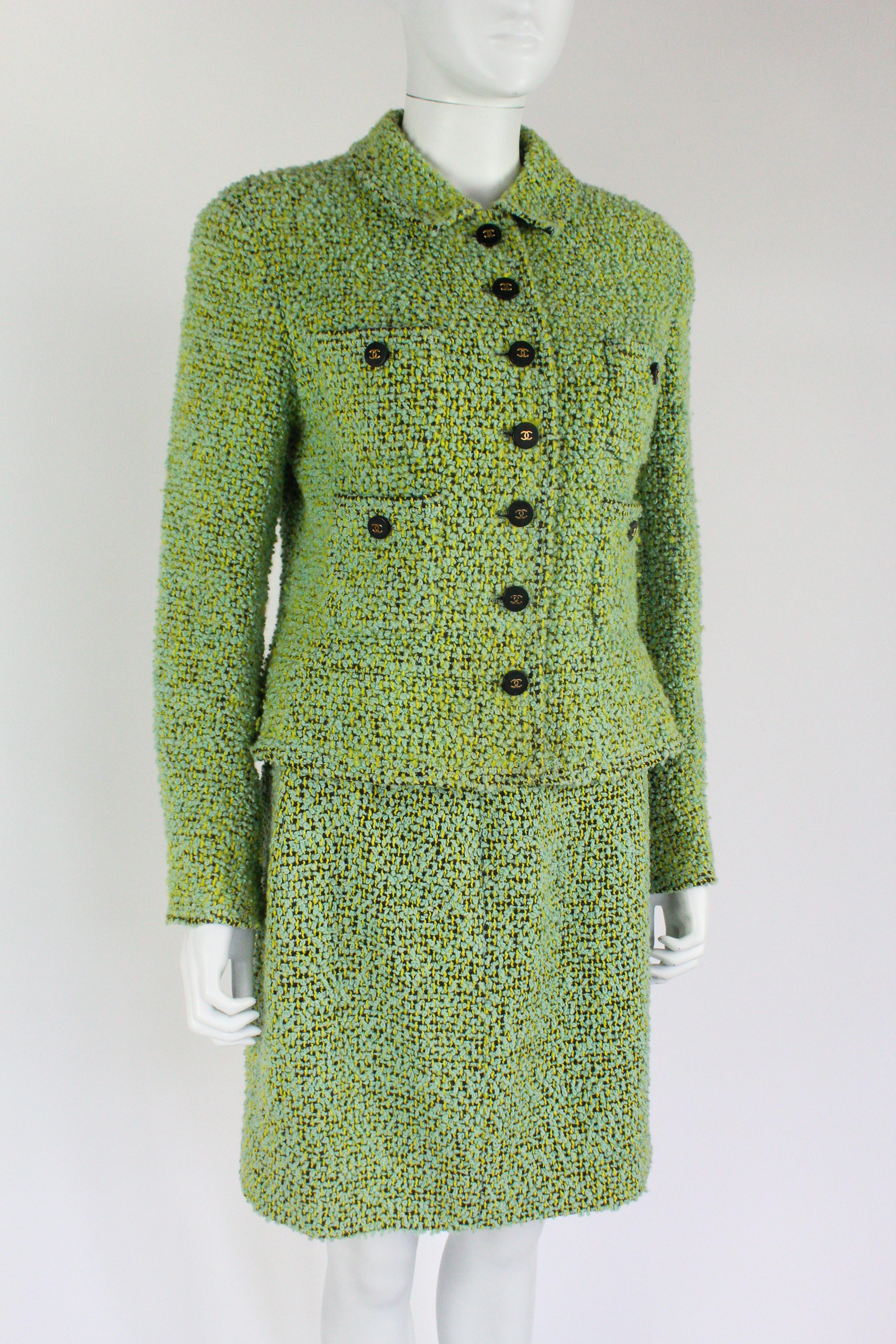 Chanel Green Jacket/Skirt Suit F/W 1994 1