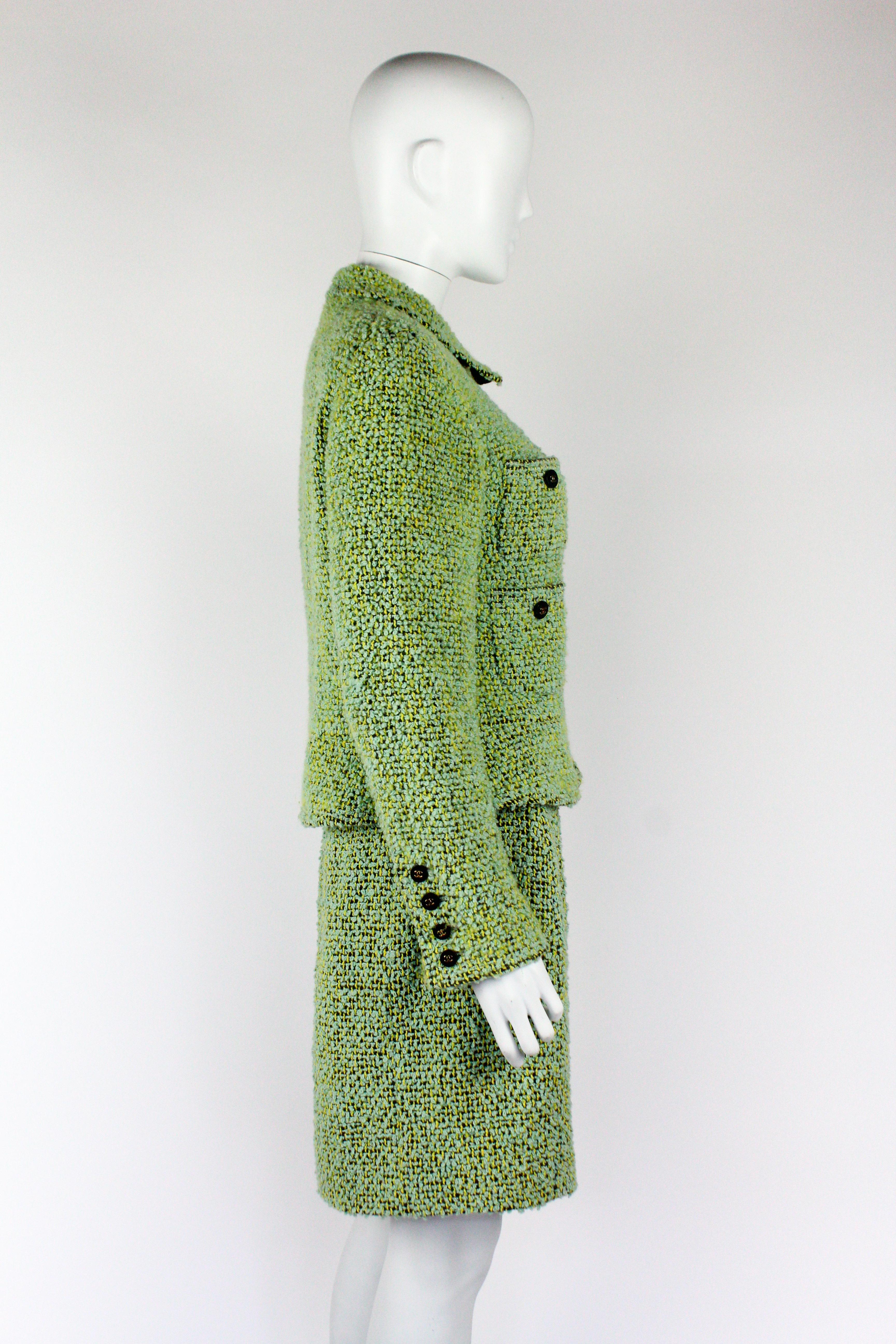 Chanel Green Jacket/Skirt Suit F/W 1994 2