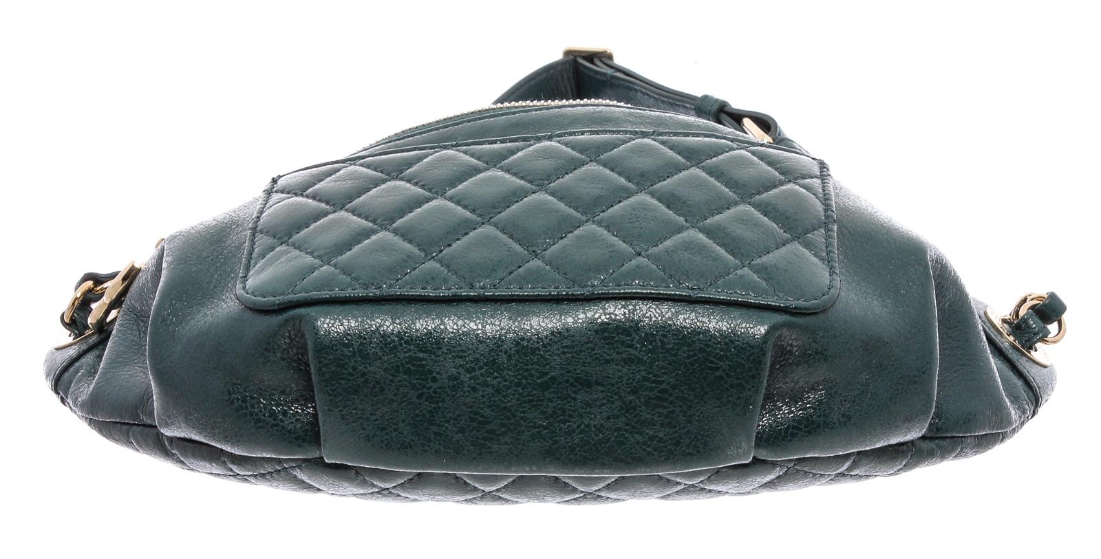 Chanel Green Lambskin Leather Bi Classic Waist Bag  In Good Condition In Irvine, CA