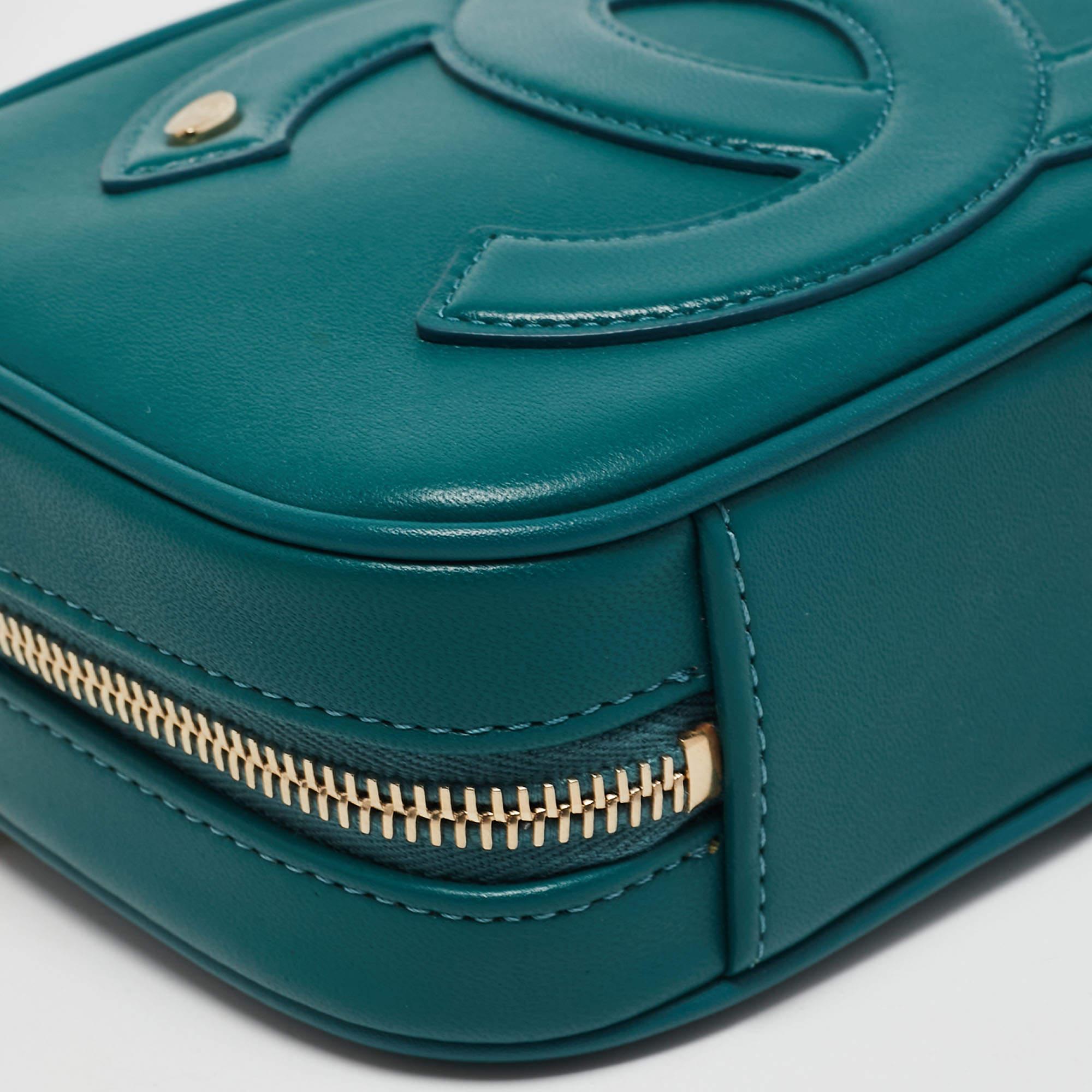 Chanel Green Leather CC Mania Waist Bag 7