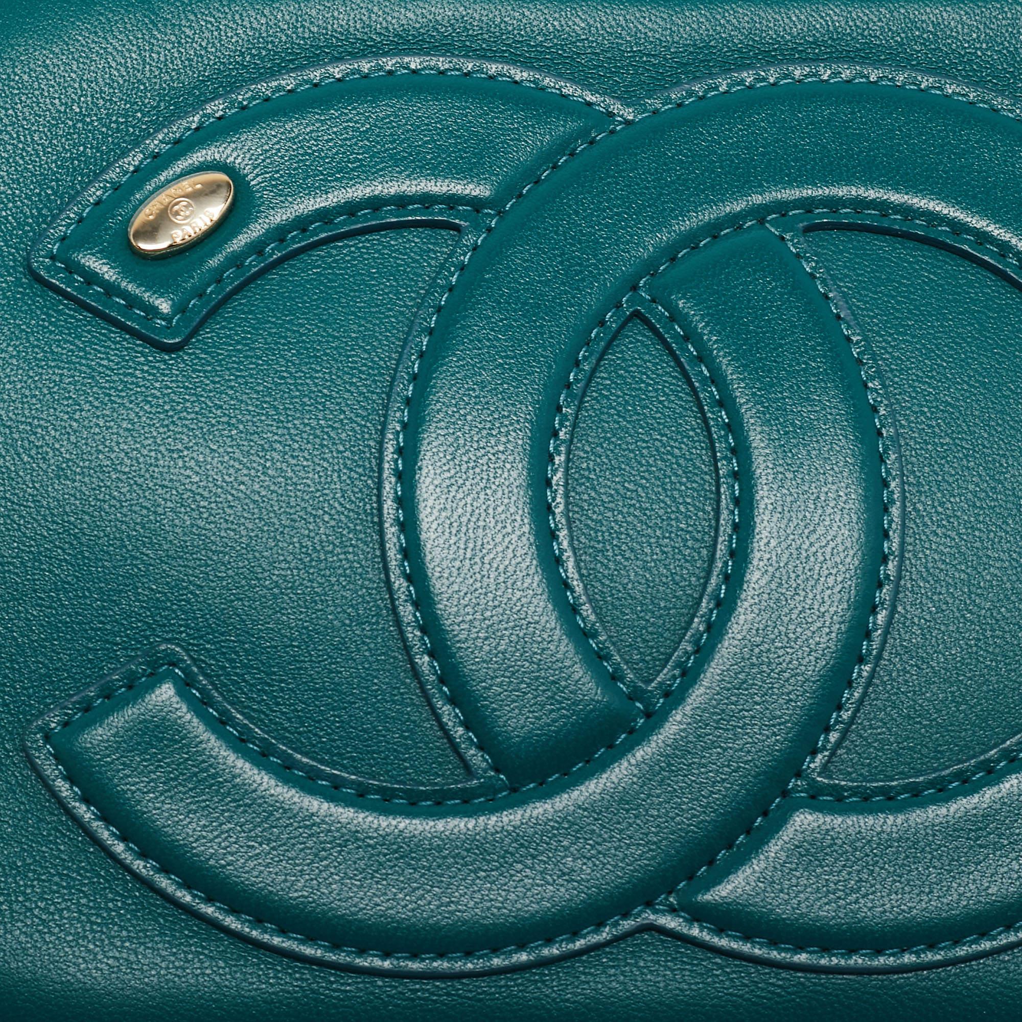 Chanel Green Leather CC Mania Waist Bag 5