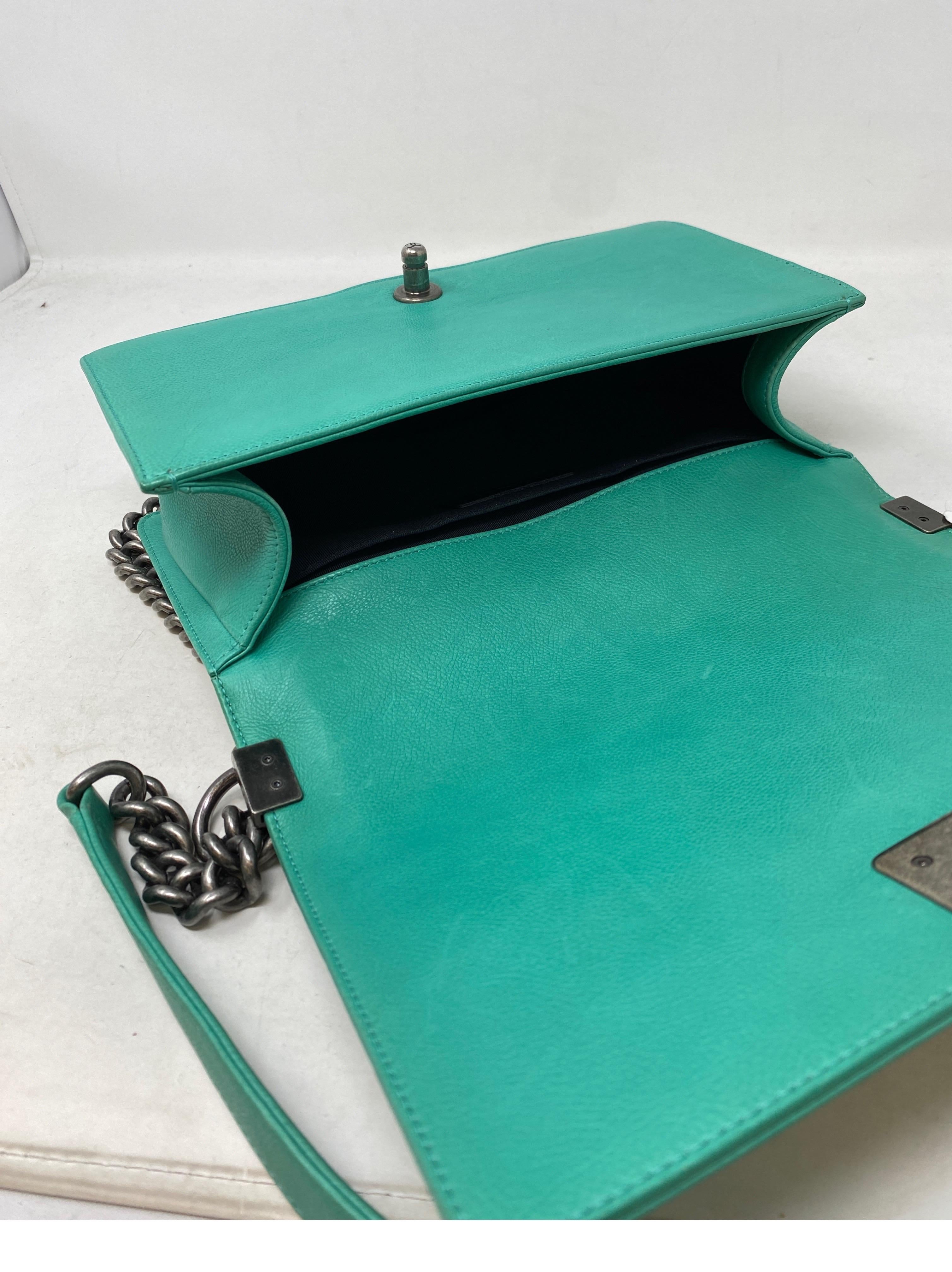 Chanel Green Medium Boy Bag 5