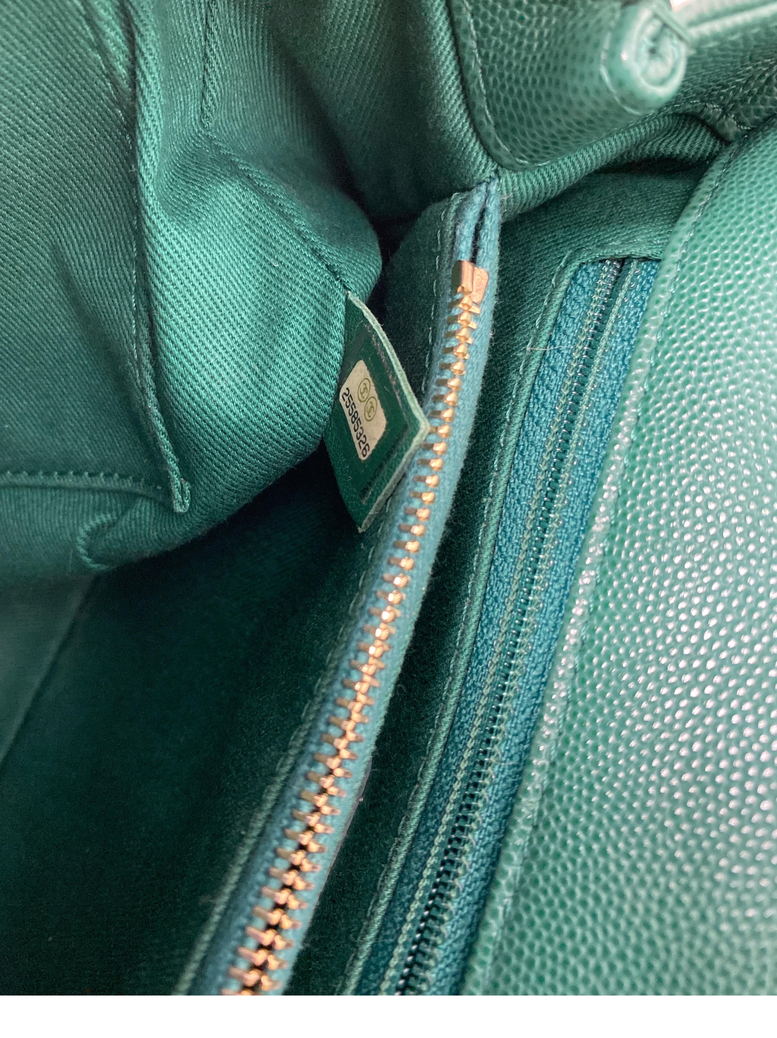 Chanel Green Medium Coco Handle Bag  5