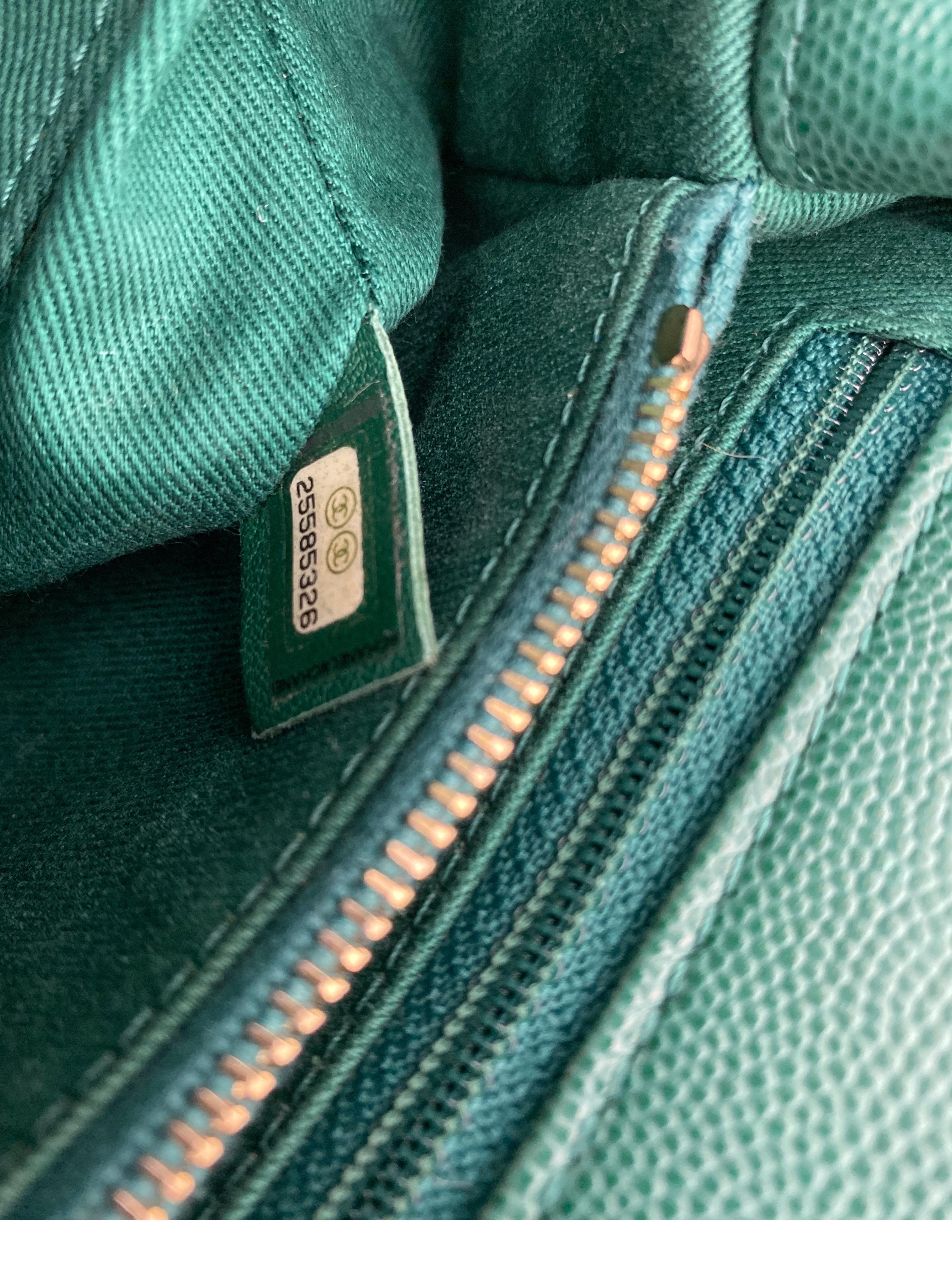Chanel Green Medium Coco Handle Bag  6