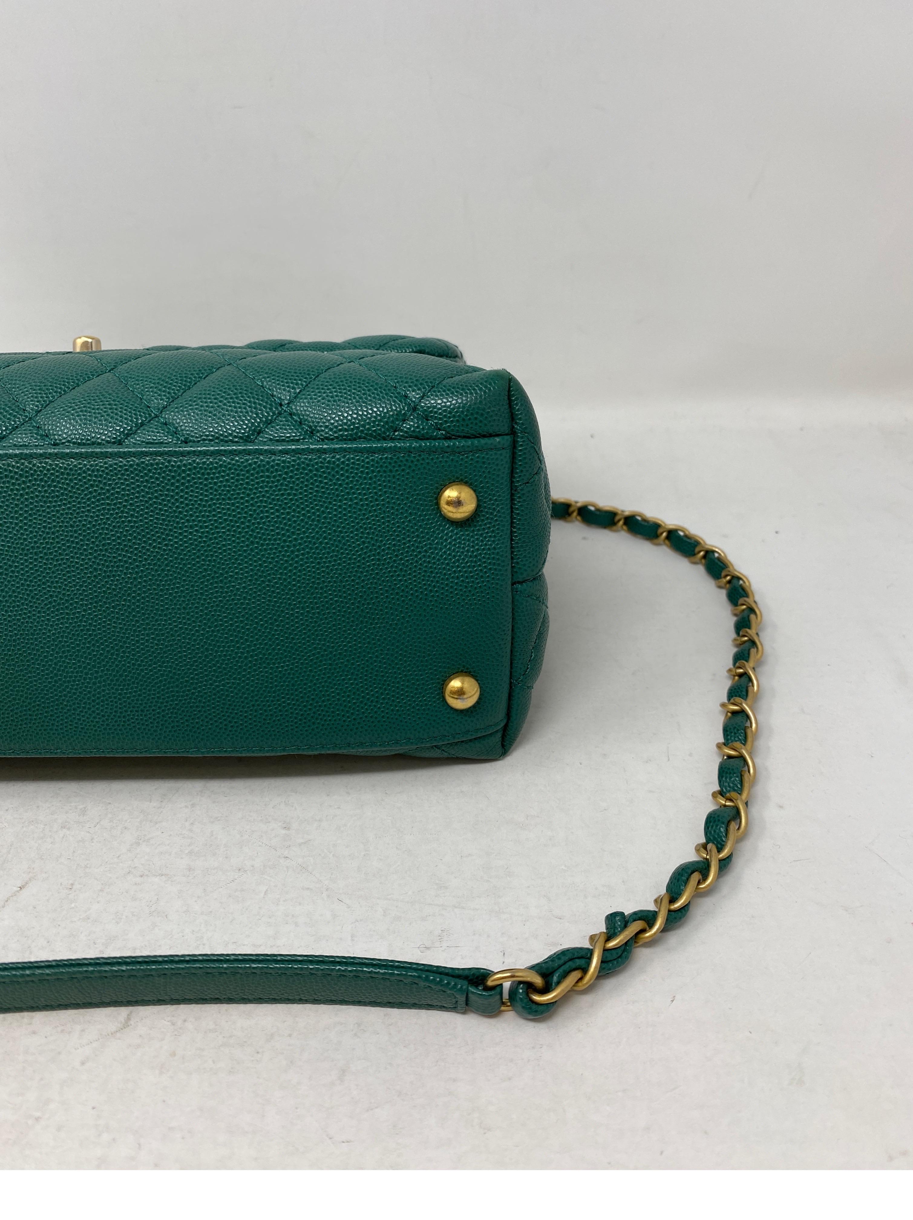 Women's or Men's Chanel Green Medium Coco Handle Bag 