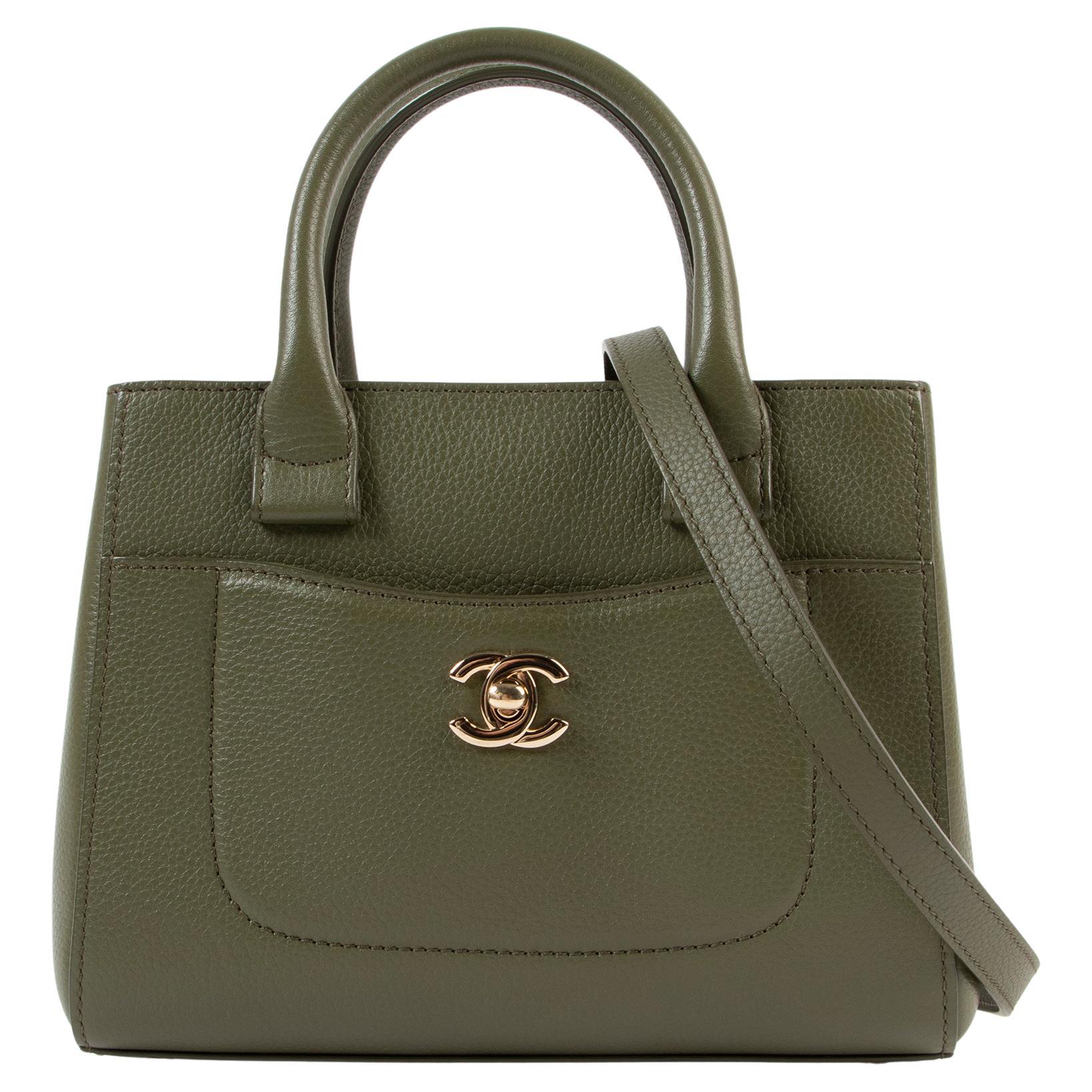 Chanel Green Mini Neo Executive Tote Bag 