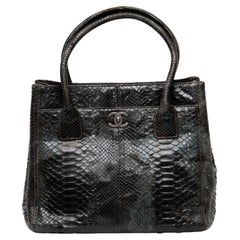 Chanel Green Python Medium Execute Cerf Tote