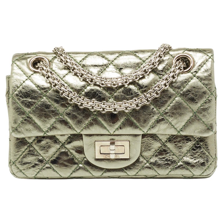 Chanel Green Quilted Glossy Leather Mini Reissue 2.55 Flap Bag at 1stDibs