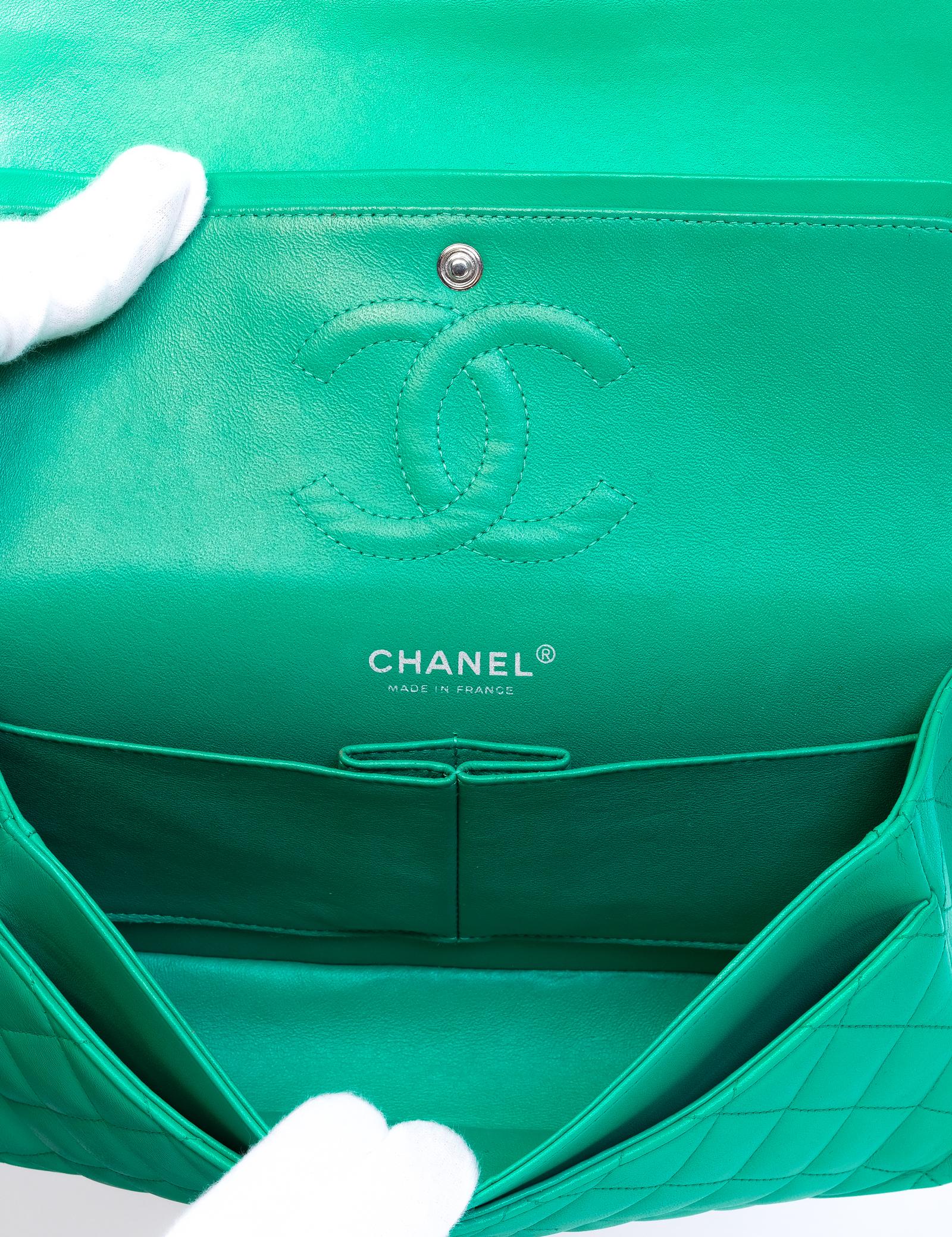 green chanel flap bag