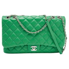 Chanel Green Handbag - 160 For Sale on 1stDibs  green chanel bag, chanel  bag green color, chanel emerald green