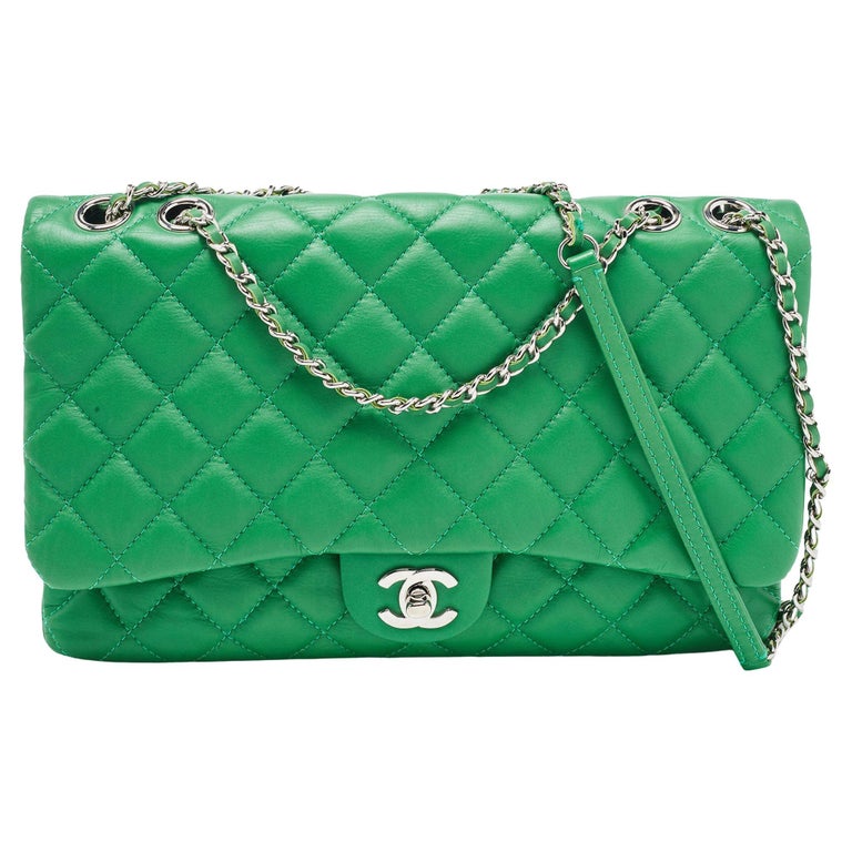 Green Chanel Flap - 91 For Sale on 1stDibs