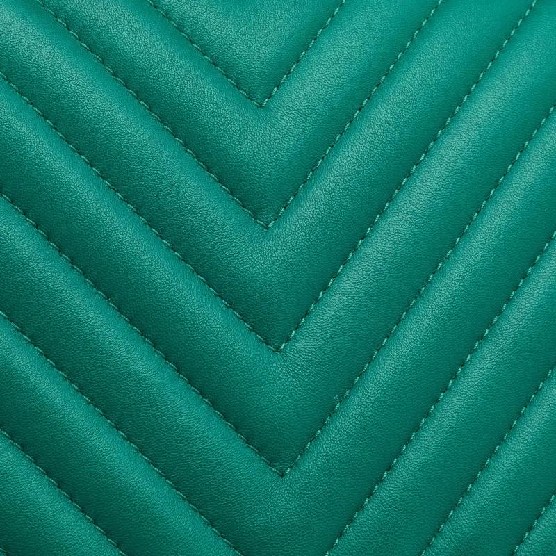 Chanel Green Quilted Leather Jumbo Classic Flap Bag 4