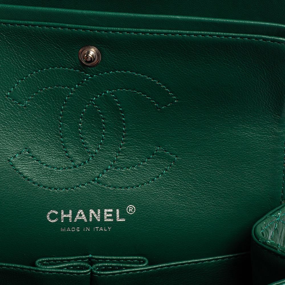 Chanel Green Quilted Patent Leather 244 Reissue 2.55 Double Flap Bag 3