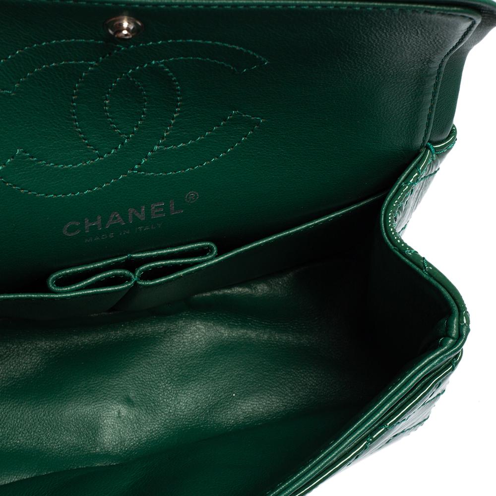 Chanel Green Quilted Patent Leather 244 Reissue 2.55 Double Flap Bag 4