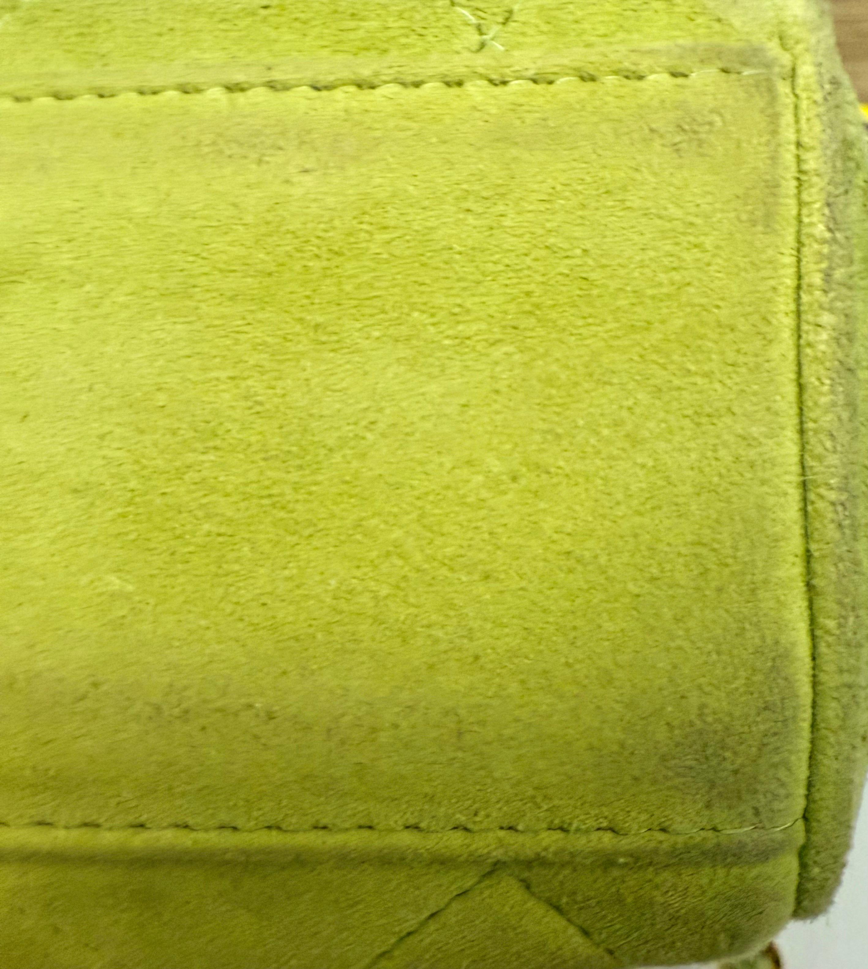 Chanel green quilted suede camera tassel shoulder bag For Sale 2