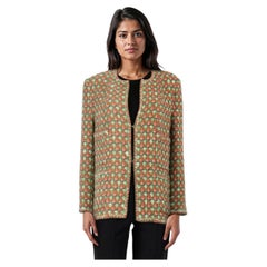 Chanel Green & Red Tweed Jacket Size XXXL