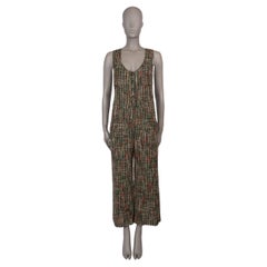Chanel tuta in seta e cotone verde 17C CUBA SLEEVELESS TWEED 38 S