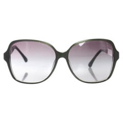 Chanel, green squared sunglasses