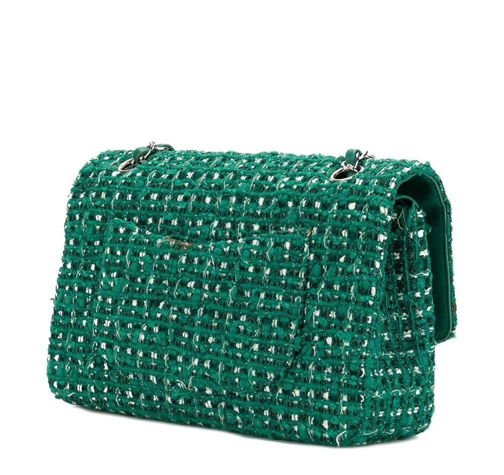 Chanel Green Tweed Vintage Bag, 2000s at 1stDibs | chanel tweed bag ...