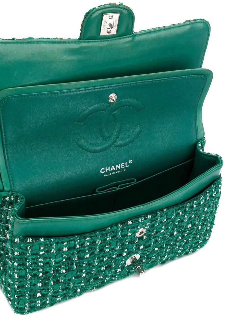 Chanel Green Tweed Vintage Bag, 2000s at 1stDibs | chanel tweed bag ...