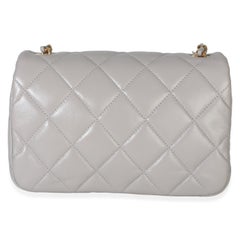 Chanel Green White Quilted Lambskin Enamel Round Poker Chip Clutch With Chain