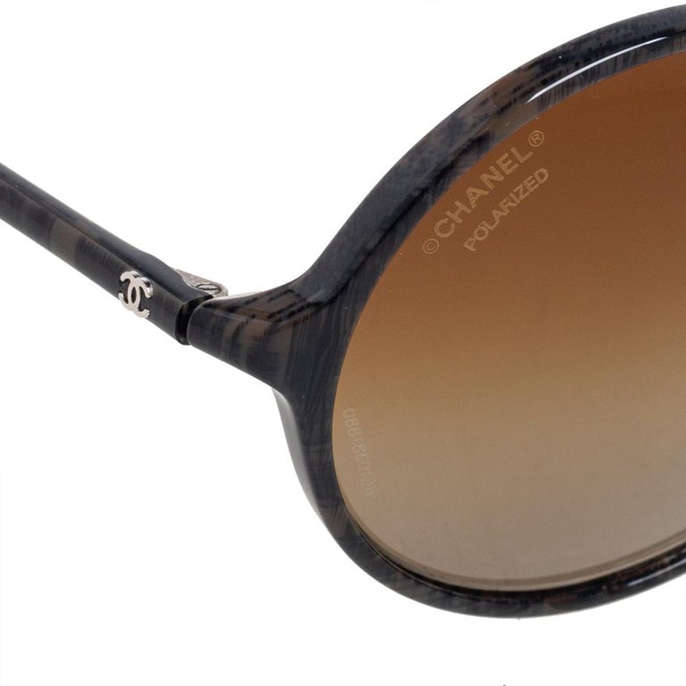 Chanel Grey 5279 Round Polarized Sunglasses at 1stDibs