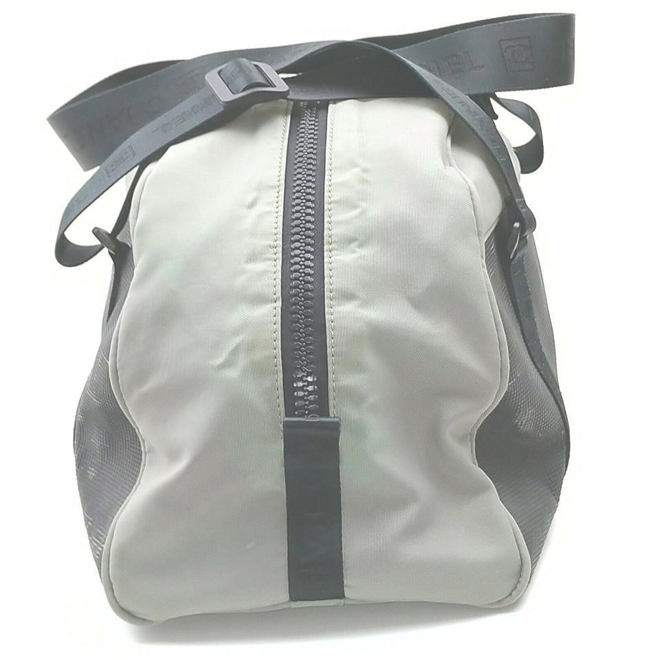Chanel Grey Bicolor Sports Logo CC Duffle Bag 862873   4