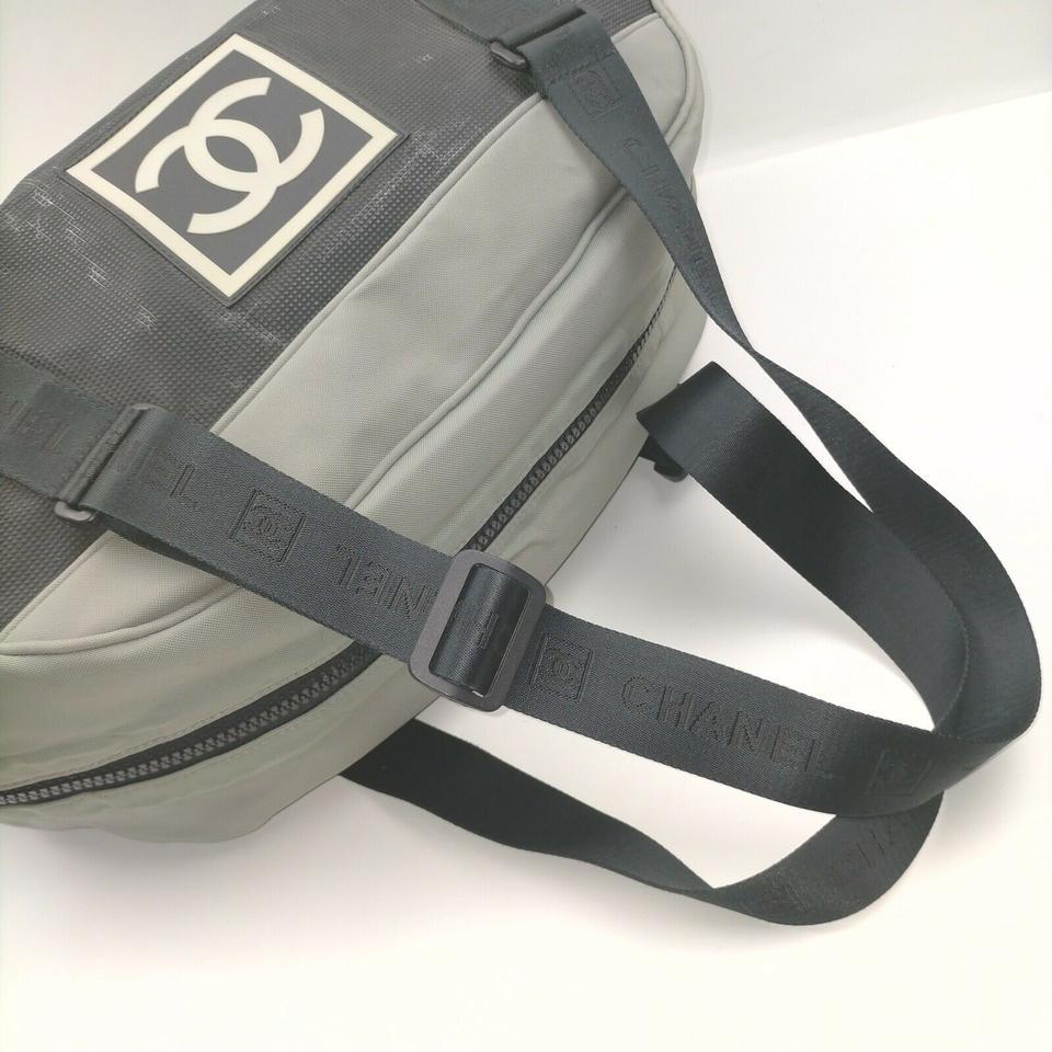 Gray Chanel Grey Bicolor Sports Logo CC Duffle Bag 862873  