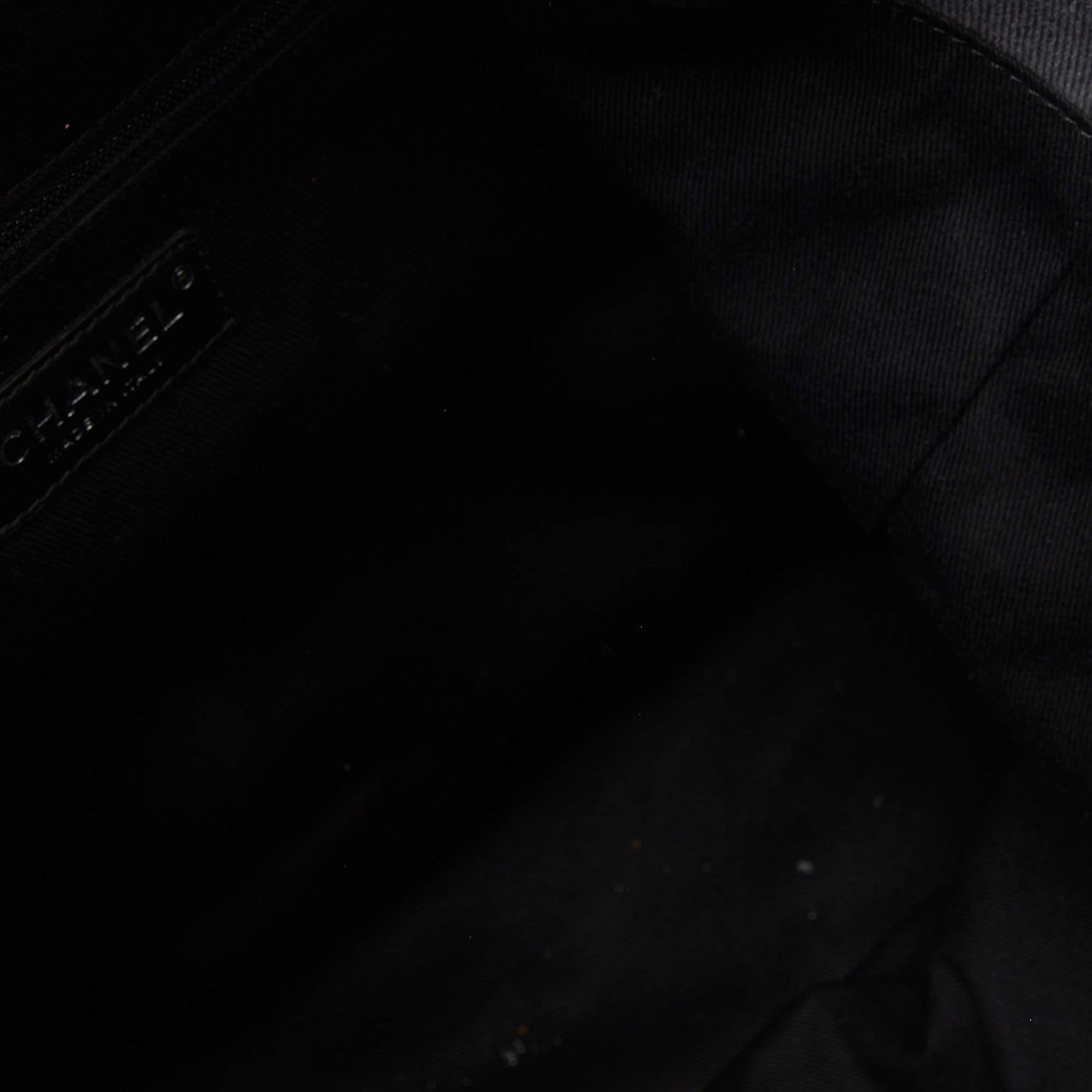 Chanel Grey/Black Denim and Leather Sequin Embellished Deauville Backpack 7