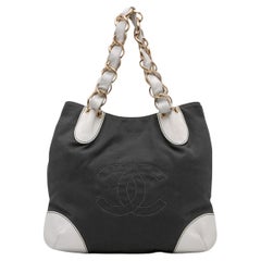 Chanel Grey Canvas Olsen Bag