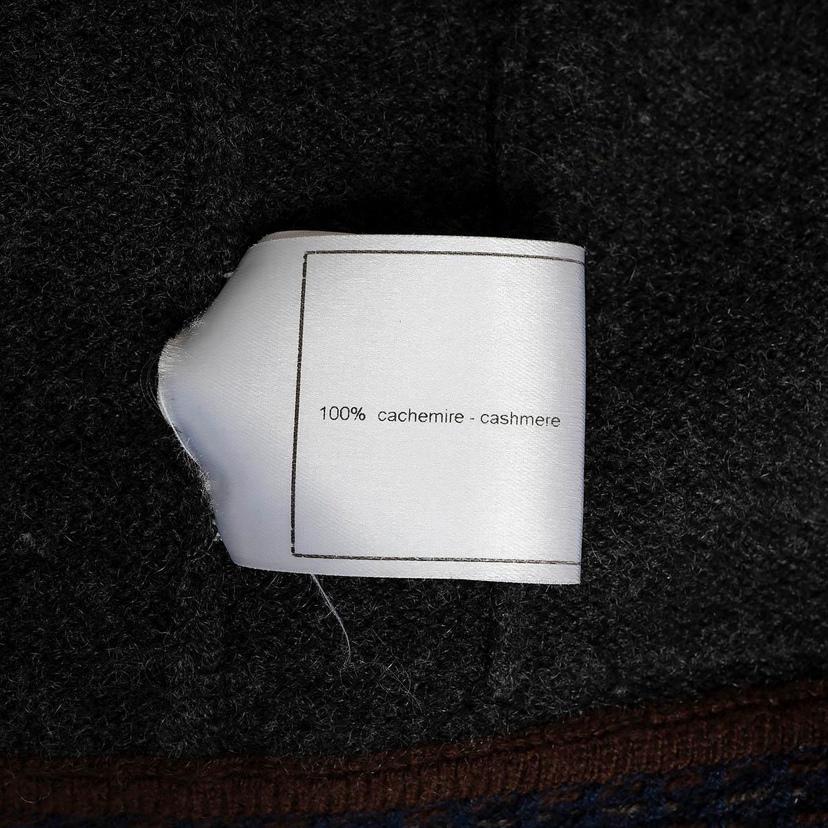 CHANEL 2005 05A CONTRAST TRIM OPEN Cardigan en cachemire gris 34 XS en vente 6