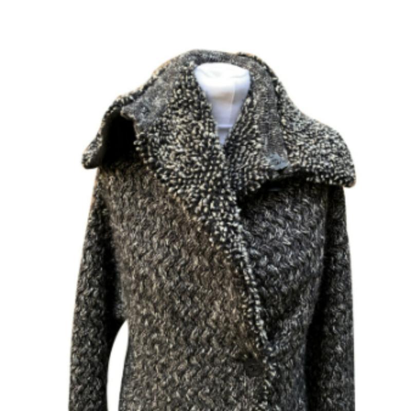 Chanel Cardigan lungo grigio in misto cashmere Taglia 40 FR In condizioni buone in vendita a Rome, Rome