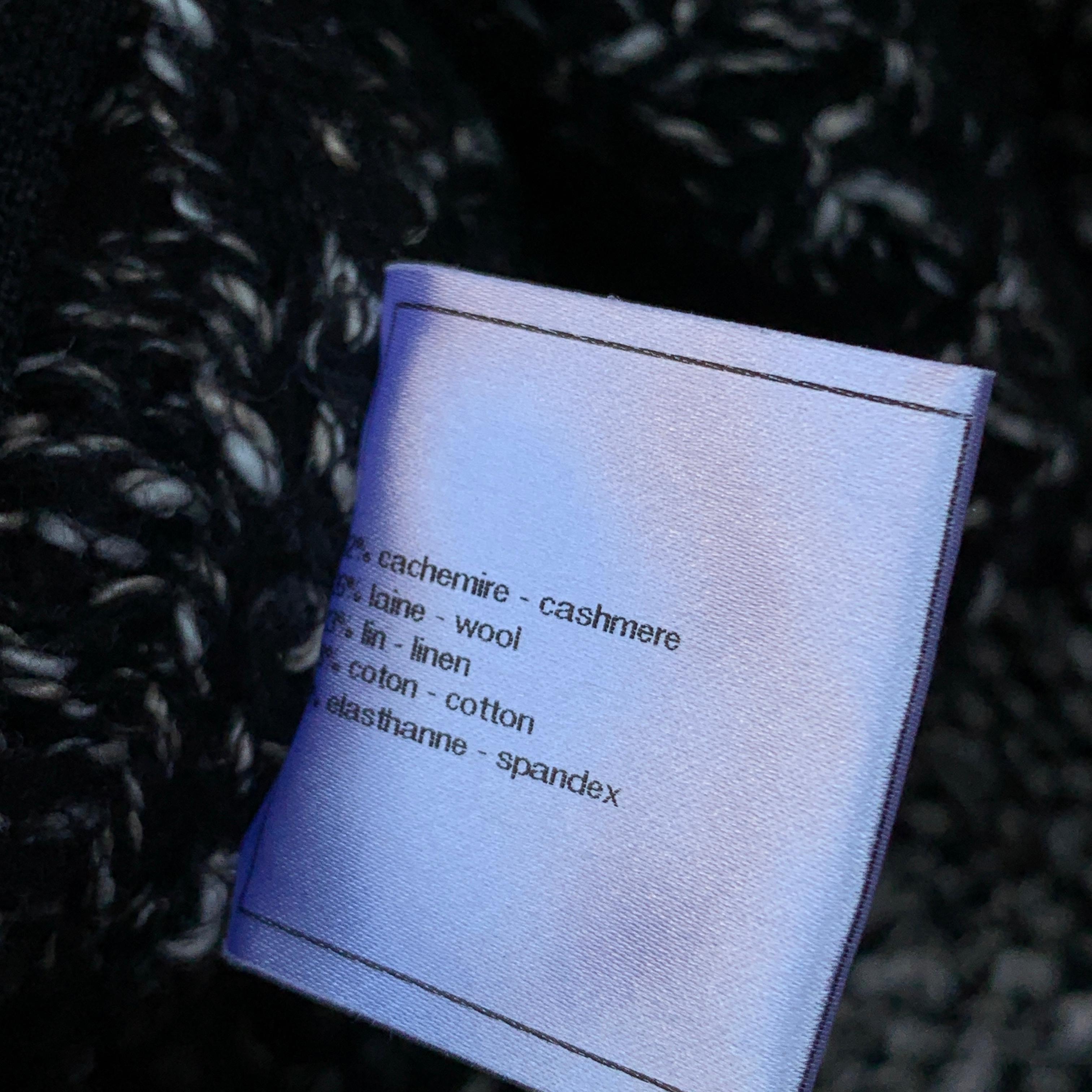 Chanel Grau Kaschmir-Mischung lange Strickjacke Mantel Größe 40 FR im Angebot 5