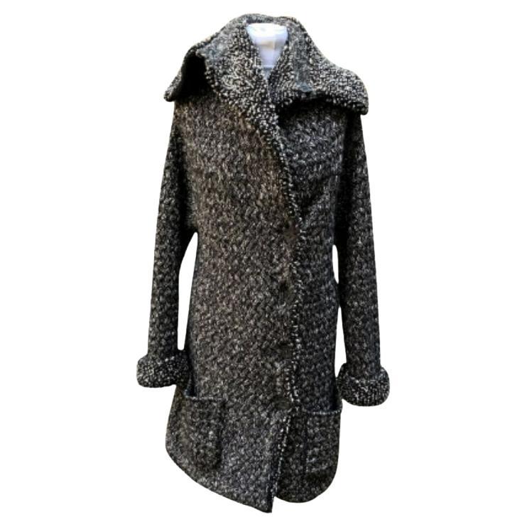 Chanel Cardigan lungo grigio in misto cashmere Taglia 40 FR