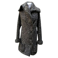 Chanel Grey Cashmere Blend Long Cardigan Coatigan Size 40 FR