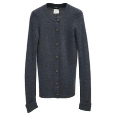 Chanel Grey Cashmere Cardigan.