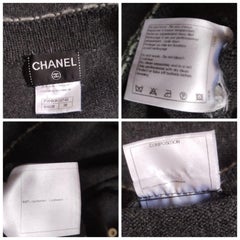 Chanel Grey Cashmere Knit Sleeveless Dress W/ CC Turnkey Pockets 2011